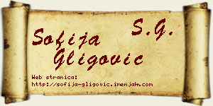 Sofija Gligović vizit kartica